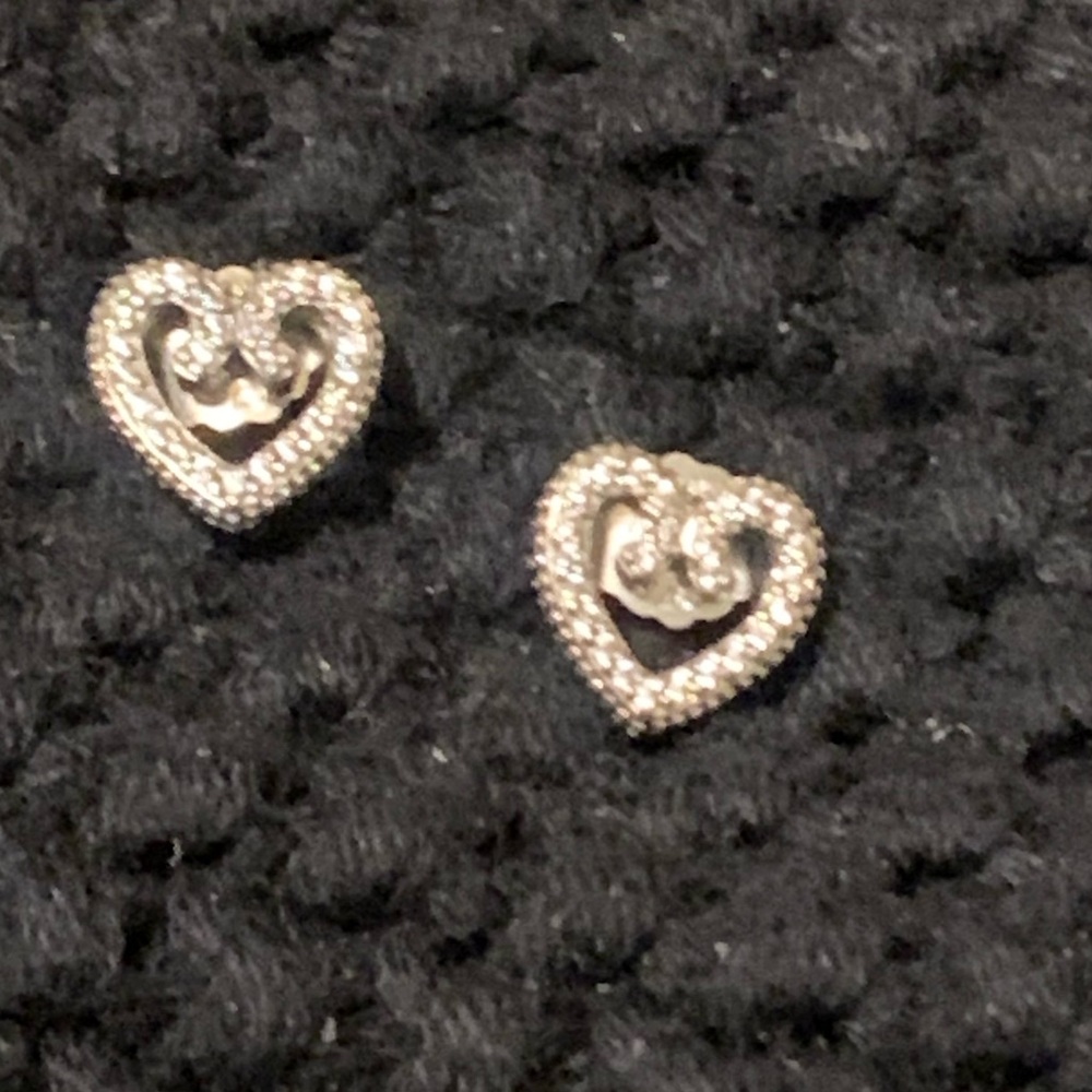 Sterling Silver heart earrings